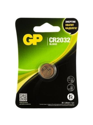 Батарейка GP Batteries Lithium дисковая, CR2032, 1 шт
