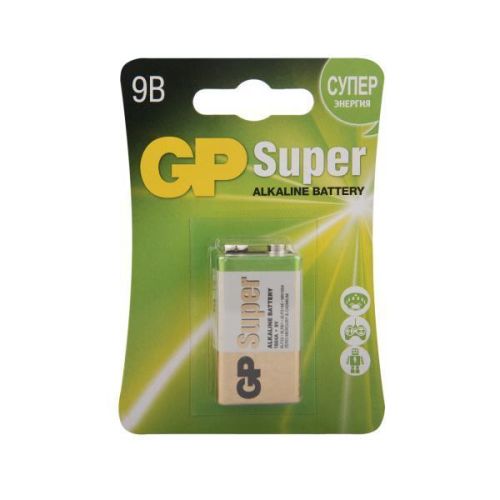 Батарейка GP Batteries Super алкалиновая, 9V, 1 шт