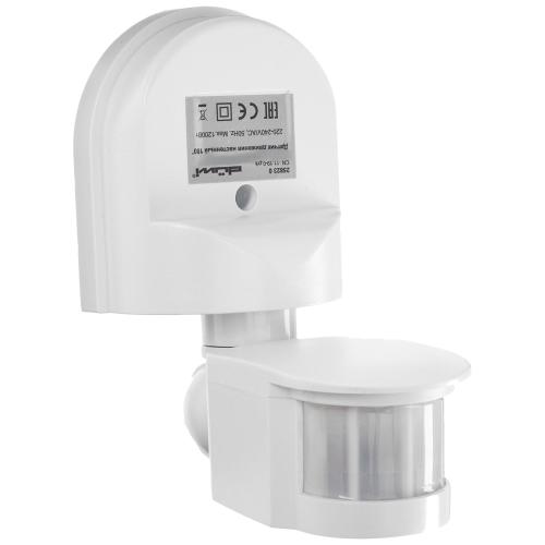 Датчик движения duwi DD-01, 180°, 1200 Вт, 5-12 м, IP44, настенный, белый