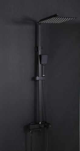 Душевая система Frap F24802-16 черный матовый