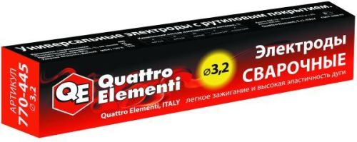 Электроды сварочные QUATTRO ELEMENTI рутиловые, 3,2 мм, масса 4,5 кг