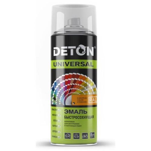 Эмаль акриловая DETON UNIVERSAL серое окно RAL 7040 быстросохнущая ,аэрозоль 520мл