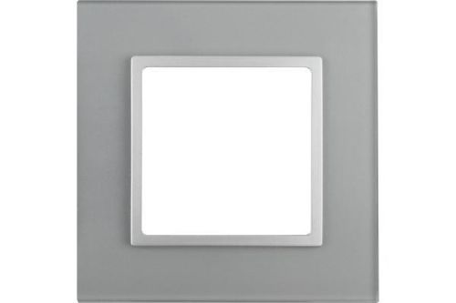 ЭРА 14-5101-03 Рамка на 1 пост, стекло, Elegance, алюминий+алюм Б0034472