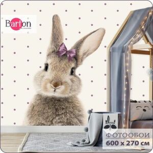 Фотообои флизелиновые 3d Bartonwall Детские Кролик