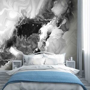 Фотообои флизелиновые встык VEROL Серо-черный флюид 300х283 см