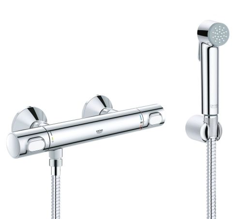 Гигиенический душ с термостатом Grohe Grohtherm 500 (SET456), хром