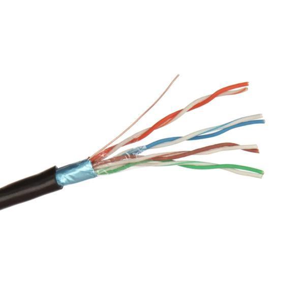 Кабель витая пара FTP 4 пары (8 жил), чистая медь (BC), cat.5e, 24AWG