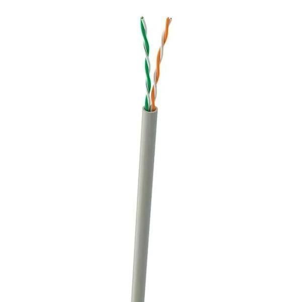 Кабель витая пара UTP2, CCA, 2 пары, cat.5е, моножила, для помещений, 2 коннектора RJ-45