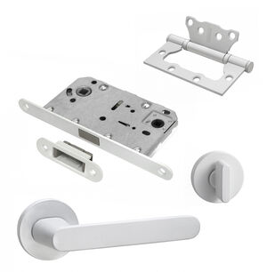 Комплект для межкомнатной двери PAULINIDOR ручки 545-06 slim + сантехническая магнитная за