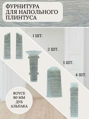 Комплект фурнитуры для напольного плинтуса Royce фурн