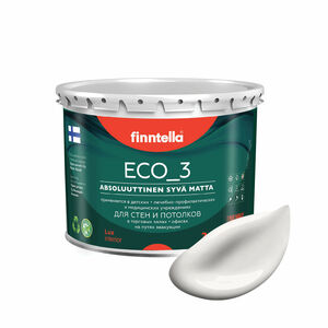 Краска интерьерная глубокоматовая ECO_3 wash and clean FINNTELLA моющаяся, цвет MAITO, 2,7