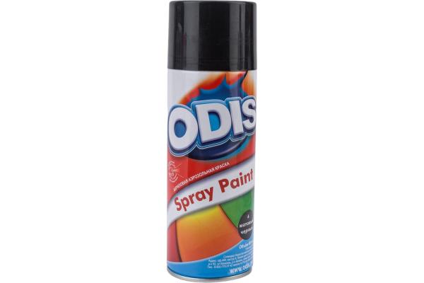 Краска - спрей ODIS матовый черный (грунт черный), 4