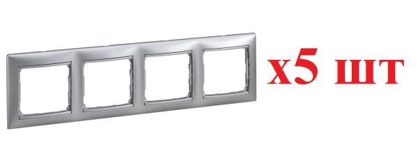 Legrand Valena Алюминий Рамка 4-ая гориз 770154 (5шт