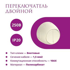Переключатель двойной OneKeyElectro (Rotondo