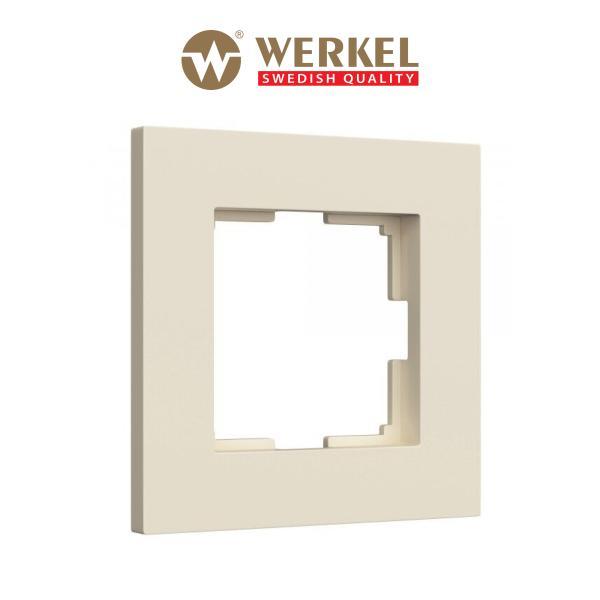 Рамка из пластика на 1 пост для розетки, выключателя Werkel