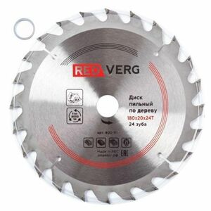 Redverg Диск пильный по дереву RedVerg твердосплавный 185х30/20/16 мм, 24 зуба(80013
