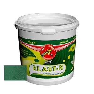 Резиновая краска Поли-Р Elast-R зеленый лист (RAL 6002) 1 кг