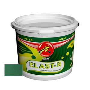 Резиновая краска Поли-Р Elast-R зеленый лист (RAL 6002) 3 кг