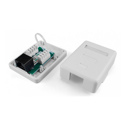 Розетка Hyperline (SB1-1-8P8C-C5E-WH)RJ45 1 кат.5E UTP бел. (упак.:1шт