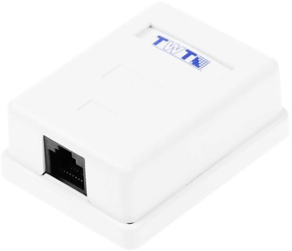 Розетка Lanmaster (TWT-SM1-45-WH)RJ45 1 кат.5E бел. (упак.:1шт
