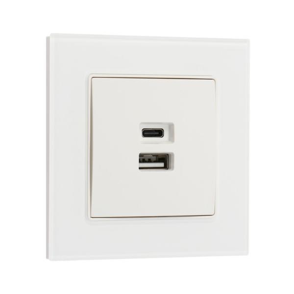 Розетка с USB-A + USB-C, TOT