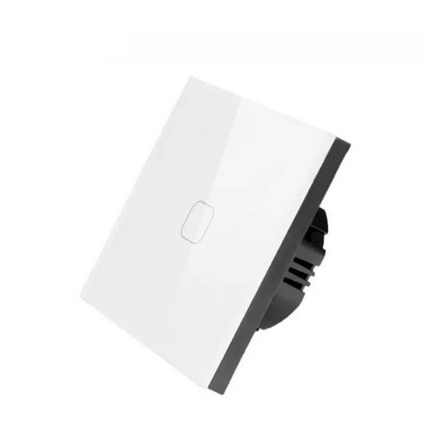 Умный сенсорный WiFi выключатель Tuya, белый 1 клавиша, умный дом, работает с Яндекс Алисо