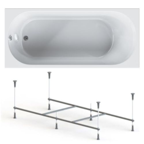 Ванна акриловая AM.PM X-Joy W94A-170-075W-KL, 170x75 комплект 2 в 1: ванна с каркасом