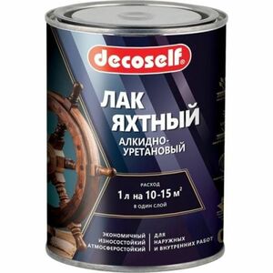 Яхтный лак Пуфас глянцевый Decoself 0,8л тов-20013